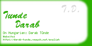 tunde darab business card